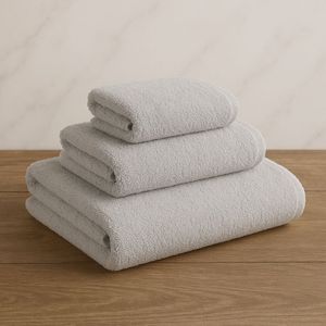 Light Grey 100% Organic Cotton Bath <b>Towel</b> GOTS Certified Soft Plush Absorbent <b>Quick</b> Dry Eco Friendly Luxury Spa Quality <b>Towel</b> - Product Image 1
