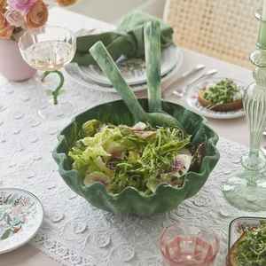 ชุดเสิร์ฟสลัดเรซิ่นหลากสีแบบกำหนดเอง เป็นมิตรกับสิ่งแวดล้อม ดีไซน์ลายวนทันสมัยเคลือบเงาแบบแองเจิล ทำจากเรซิ่นอีพ็อกซี่เต็มชิ้น เหมาะสำหรับงานปาร์ตี้ - Product Image 5