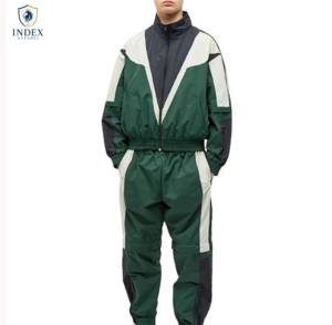Conjunto Deportivo para Hombre INDEX APPAREL, Manga Larga, Cuello Alto, Bloques de Color, Estilo Deportivo, Ropa de Otoño, Cierre con Cremallera Resistente al Viento - Product Image 1