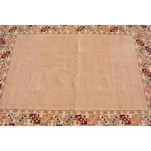 5x6.8 ft Rug, Vintage Turkish Area Rug, <b>Brown</b> <b>Wool</b> Rug - Product Image 5