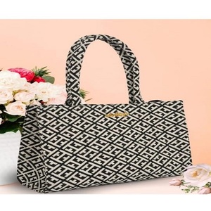 Haute Qualité Jacquard Polyester Coton Tissu Lourd Chaîne Tricoté Respirant Conception Dernier Fil Teint pour Femmes Sacs - Product Image 1