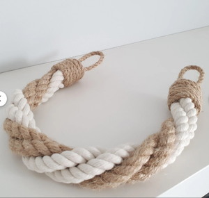 ผ้าม่านเชือกปอกระเจาแบบหนาผูกแบบเก่าตกแต่งแบบชาวเรือเชือกปอกระเจาแบบอุตสาหกรรม - Product Image 2