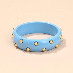 Latest Design Resin Bangles With Brass <b>Stud</b> for Women and Girls Partywear Use Available in Bulk Quantity at Best Price - Product Image 6