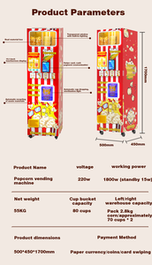 Máquina Expendedora <span class=keywords><strong>de</strong></span> Palomitas <span class=keywords><strong>de</strong></span> Maíz Comercial con Certificación CE, Reemplaza el Sistema Web <span class=keywords><strong>de</strong></span> Fábrica para Cines y Centros Comerciales - Product Image 4