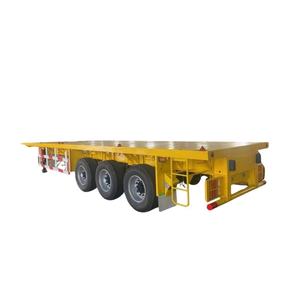 Semi-remorque à plateau en acier de 12,5 m (40 pieds) à 3 essieux d'occasion pour la logistique des conteneurs - Product Image 4