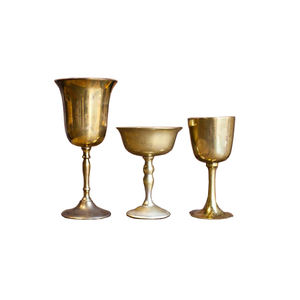 Royal Style Brass <b>Wine</b> <b>Goblet</b> Engraved Handmade Chalice Vintage Metal Drinking Cup Antique Barware Wedding Decor Tableware - Product Image 1