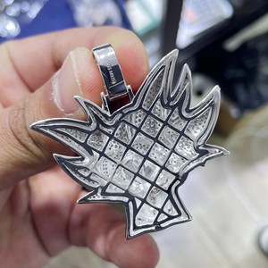 Pendentif Hip Hop plaqué or avec diamants, visage de dessin animé personnalisé de haute qualité, glacé, pour hommes - Product Image 2