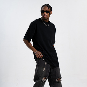 Camisetas de talla grande para hombre, camisetas Unisex de peso pesado con logotipo personalizado, Camiseta de algodón 100%, camiseta de gran tamaño bordada 280GSM para hombre - Product Image 2