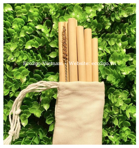 Pajitas de bambú respetuosas con el medio ambiente y pajitas de bambú biodegradables pueden personalizar el logotipo y el embalaje con bambú totalmente natural en Vietnam - Product Image 2