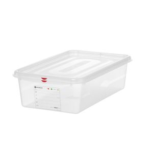 Contenitore GN 1/1 da 21L in Polipropilene HENDI Trasparente per Conservazione Alimenti 530x325x(H)150mm - Product Image 1