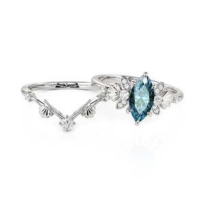Ensemble de bagues Jeulia Summer Ocean Marquise Cut pour femme en argent sterling - Product Image 2