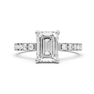 Bague en argent 925 avec diamant de laboratoire certifié IGI, plaquée or, modèle Sovereign - Product Image 2