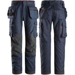 Pantalon léger à plis plats et multi-poches, style urbain, respirant, en polyester/coton, avec cordon de serrage, pour 2025-2026 - Product Image 1