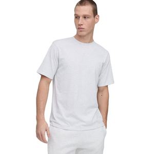 T-shirt en coton épais avec logo personnalisé tissu doux respirant coupe ajustée été col uni temps chaud tenue décontracté t-shirts pour hommes - Product Image 1