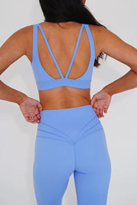 Ensemble soutien-gorge et leggings de sport pour femmes en gros ensemble leggings taille haute tenue d'entraînement de gymnastique vêtements de sport de fitness ensemble de 2 pièces assorti - Product Image 6