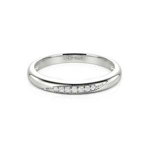 Bague de promesse personnalisée Jeulia Simple Ripple pour homme - Product Image 1