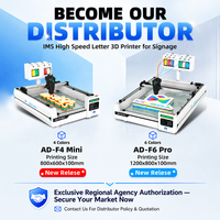 Printer Tanda 3D Mingda Skala Besar 1200mm*800mm untuk Dalam & Luar Ruangan, 6 Warna, untuk Huruf Saluran Bercahaya, Papan Reklame Bisnis