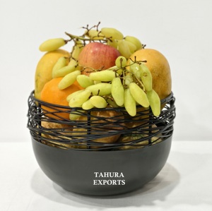 Nuevo hierro forjado hecho a mano elegante que fluye cesta de fruta duradera decorativa espaciosa majestuosa Vintage redonda elegante jaula de fruta - Product Image 1