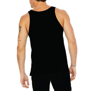 Camiseta sin mangas cómoda hecha a medida para hombre, servicio OEM, transpirable, precio al por mayor, camisetas sin mangas para hombre de colores sólidos - Product Image 6