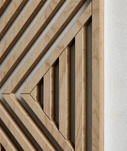 Panneau mural rond en bois naturel artisanal de luxe Art déco Décoration murale moderne Cadeau de pendaison de crémaillère - Product Image 2