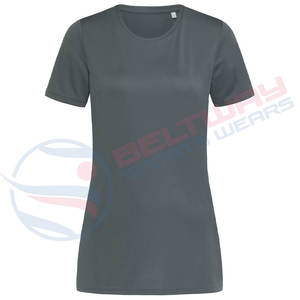 เสื้อยืดผ้าฝ้ายระบายอากาศสีพื้นพิมพ์ลายสำหรับผู้หญิงเสื้อยืดลำลองคอกลมน้ำหนักเบาสำหรับฤดูร้อน - Product Image 4