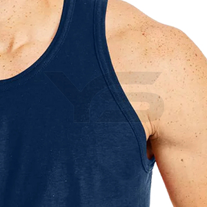 Camiseta sin mangas para hombre de marca personalizada de calidad superior Nuevo diseño Transpirable Casual Gym Fitness Top Color sólido a precio barato - Product Image 4