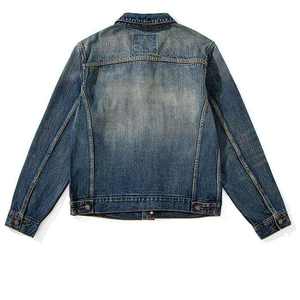 Veste en jean déchirée tendance, classique, décontractée, bleue, coupe slim, pour homme, veste en denim délavée - Product Image 2