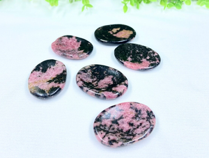MAGNIFIQUES PIERRES PRÉCIEUSES RHODONITE ROSE/PIERRES DE MASSAGE DE POUCE RHODONITE OVALE/RUBIS DE GUÉRISON RHODONITE PIERRE DE POUCE - Product Image 6