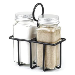 Caddy de sal y pimienta negra de diseñador, vajilla de Caddy hecha a mano de calidad superior, Caddy de sal y pimienta de hierro de lujo de diseñador - Product Image 4