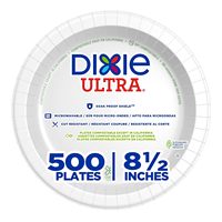 Piring Kertas Dixie Ultra 8 1/2 Inch Heavyweight Putih 125/Pak 4 Pak/Karton 500 Piring (SXP9W)