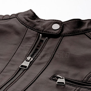 Vêtements de course, vestes en cuir pour moto, couleur unie, veste en cuir pour moto, logo personnalisé, vestes en cuir pour moto - Product Image 5