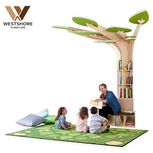 Arbre de lecture <span class=keywords><strong>Montessori</strong></span> Bibliothèque pour enfants Organisateur de rangement en bois Salle de classe de la maternelle Garderie Centre de garde d'enfants Meubles - Product Image 1