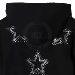 Services OEM Haute Qualité Hiver Coton Mélangé Strass Hoodies Meilleure Vente Vêtements Respirant Strass Hoodies - Product Image 5