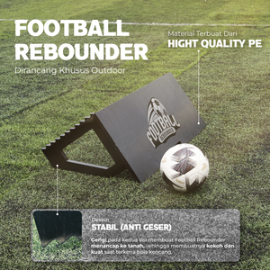 Rebondisseur de football noir 20mm personnalisable de haute qualité 100 cm X 40 cm HDPE de qualité pliable pour une utilisation intérieure ou extérieure - Product Image 2