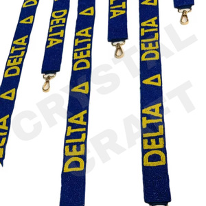 <b>CRYSTAL</b> CRAFT Football India Style Glass Beaded Purse Strap with Customized Colors & Logo-Daily Use <b>Accessories</b> - Product Image 6