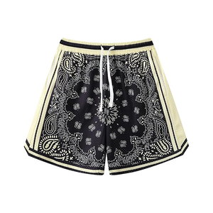 High Quality Breathable Mesh <b>Shorts</b> Fitness Sports Men's Polyester/Cotton Drawstring Closure Lace <b>Decoration</b> Wholesale <b>Short</b> - Product Image 5