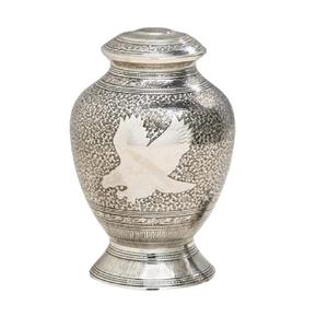 Urnes funéraires en laiton de haute qualité pour adultes avec bande or noir et gris urnes funéraires en métal fini pour cendres humaines - Product Image 6