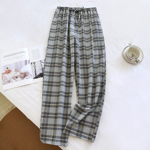 Gran oferta, ropa de dormir informal holgada de algodón de punto, conjunto de pantalones de pijama a cuadros de franela de diferentes tamaños suaves para hombres - Product Image 6