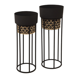 Macetas con estilo negro para el hogar y el jardín Acabado recubierto de polvo Eleve su vegetación con amor - Product Image 2