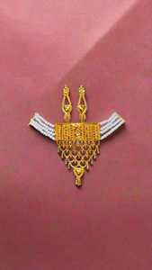 ชุดต่างหูสร้อยคอชุบทอง22K สำหรับผู้หญิงชุดสร้อยคอต่างหูชุดเครื่องประดับ - Product Image 3