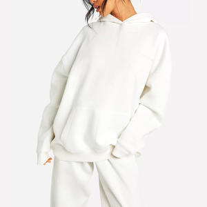 เสื้อกันหนาวแบบสวมหัวมีฮู้ดสำหรับผู้หญิงเสื้อกันหนาวมีฮู้ดบุขนแกะขนาดใหญ่สำหรับฤดูใบไม้ร่วงฤดูหนาวโลโก้ออกแบบได้ตามต้องการ - Product Image 1