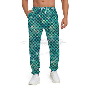 Pantalon de survêtement décontracté à quantité minimale de commande basse pour hommes, en coton à sublimation, taille haute, vêtements d'extérieur droits - Product Image 1