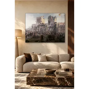 Canonnières de Fida bombardant les murs d'Istanbul, impression sur toile Panorama - Product Image 3