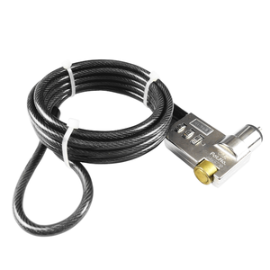 กุญแจล็อคแบบสายเคเบิล 3 หลัก ABA สำหรับแล็ปท็อป ผลิตจากโลหะผสมสังกะสีและเหล็ก ผลิตในไต้หวัน - Product Image 3