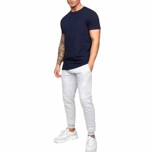 High Street Style Hombres Casual Algodón Poliéster Punto Cuello redondo Camisetas Manga corta Color sólido Liso en blanco Venta al por mayor - Product Image 6