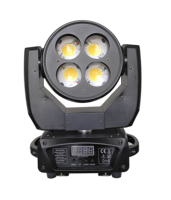 Lumière de scène mobile à tête mobile à 4 yeux LED COB 4x50W avec contrôle DMX512, zoom 8-50, blanc chaud, éclairage de scène de mariage