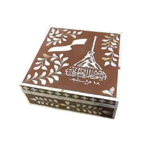 Hecho a mano hermosa caja de frases árabes de nácar caja de joyería con Incrustaciones de nácar caja de regalo - Product Image 4