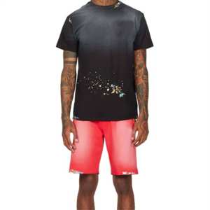 OEM เสื้อยืดและชุดสั้นสำหรับผู้ชายทันสมัยและทนทานเหมาะสำหรับชุดลำลองและฟิตเนส - Product Image 5