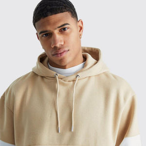 Survêtement surdimensionné à capuche d'hiver pour hommes à la mode avec impression de logo personnalisé de haute qualité 100% coton à séchage rapide respirant - Product Image 4