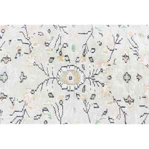 Alfombra Turca Vintage de 3.3x5.9 pies, Alfombra de Lana Ikat Verde Amarillo - Product Image 5